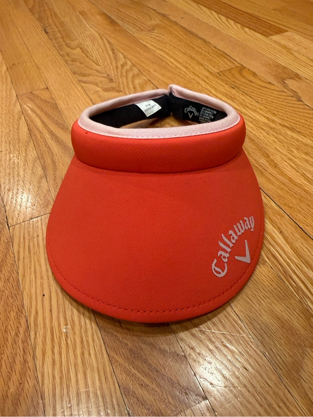 Callaway Coral Red Women's Golf Visor with Logo